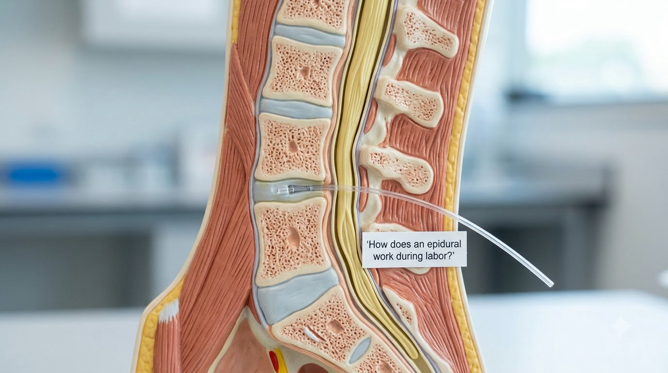 How does an epidural work during labor?