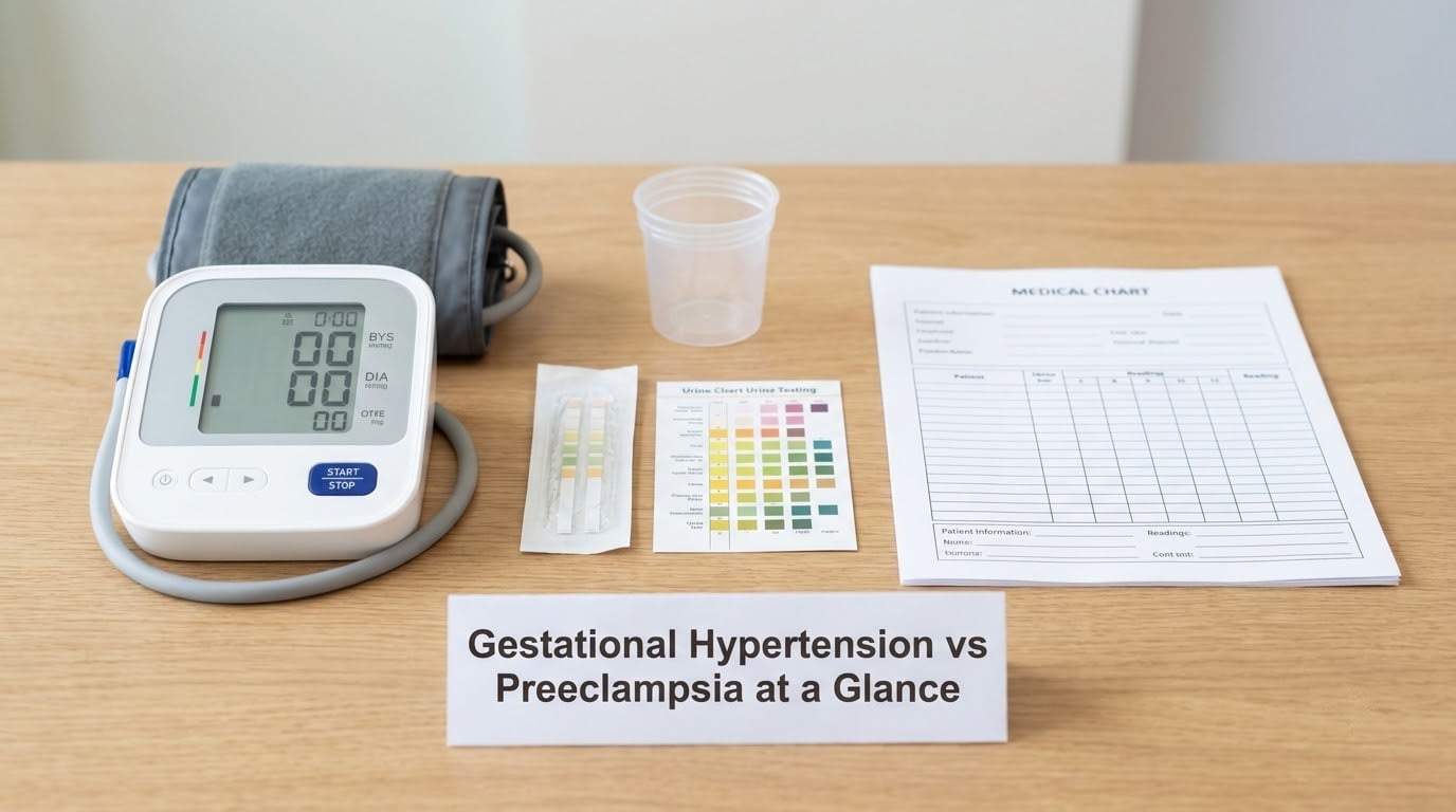 Gestational Hypertension vs Preeclampsia at a Glance