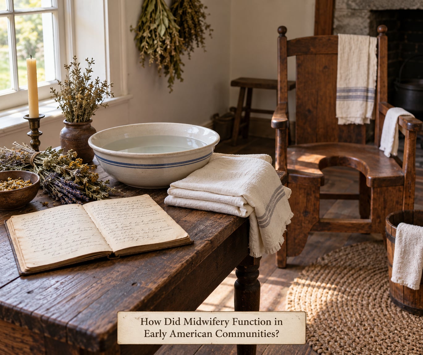 How Did Midwifery Function in Early American Communities?