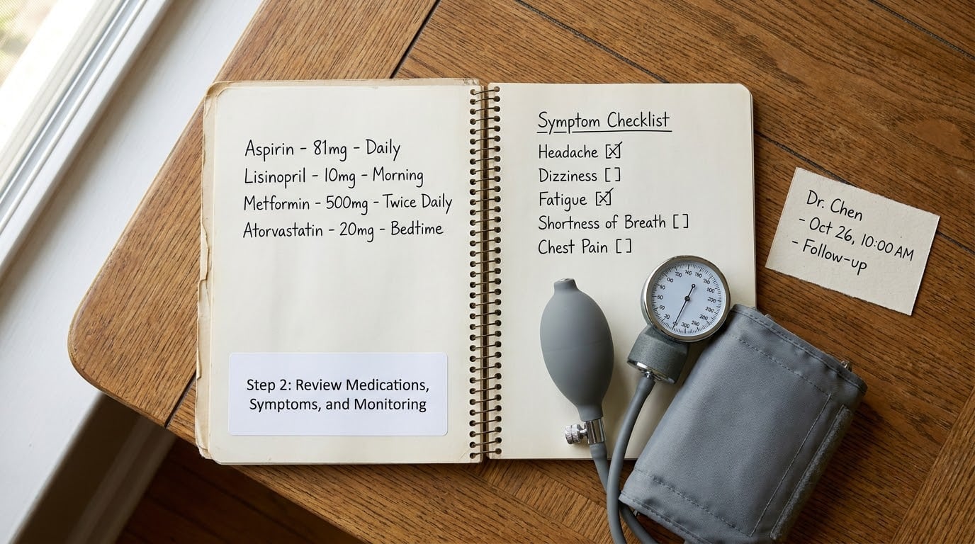 Step 2: Review Medications, Symptoms, and Monitoring