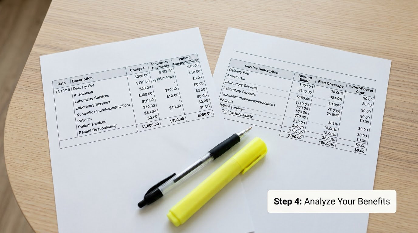 Step 4: Compare your maternity care bill with the explanation of benefits