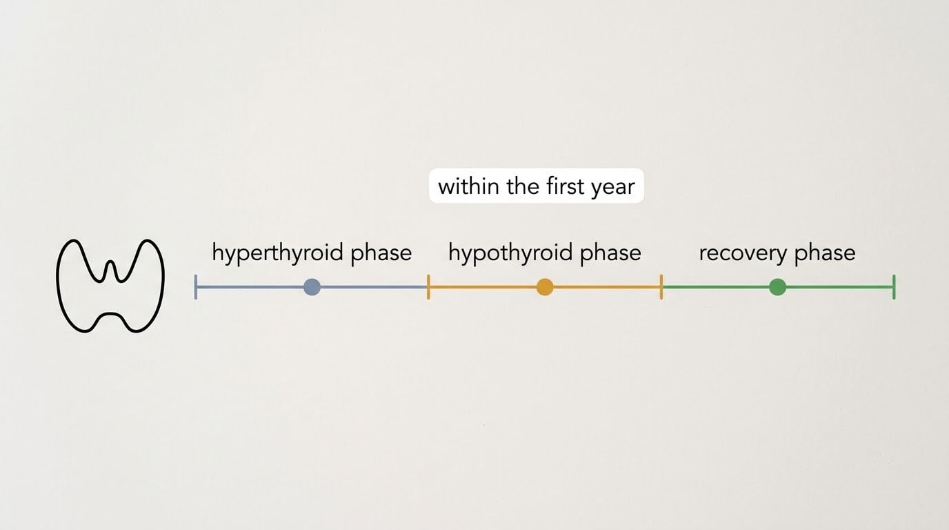 What Are the Typical Phases of Postpartum Thyroiditis?