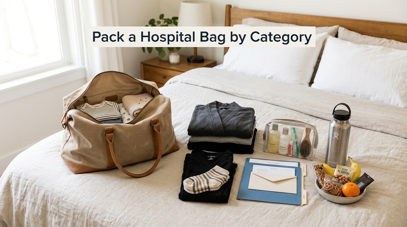 Pack a Hospital Bag by Category
