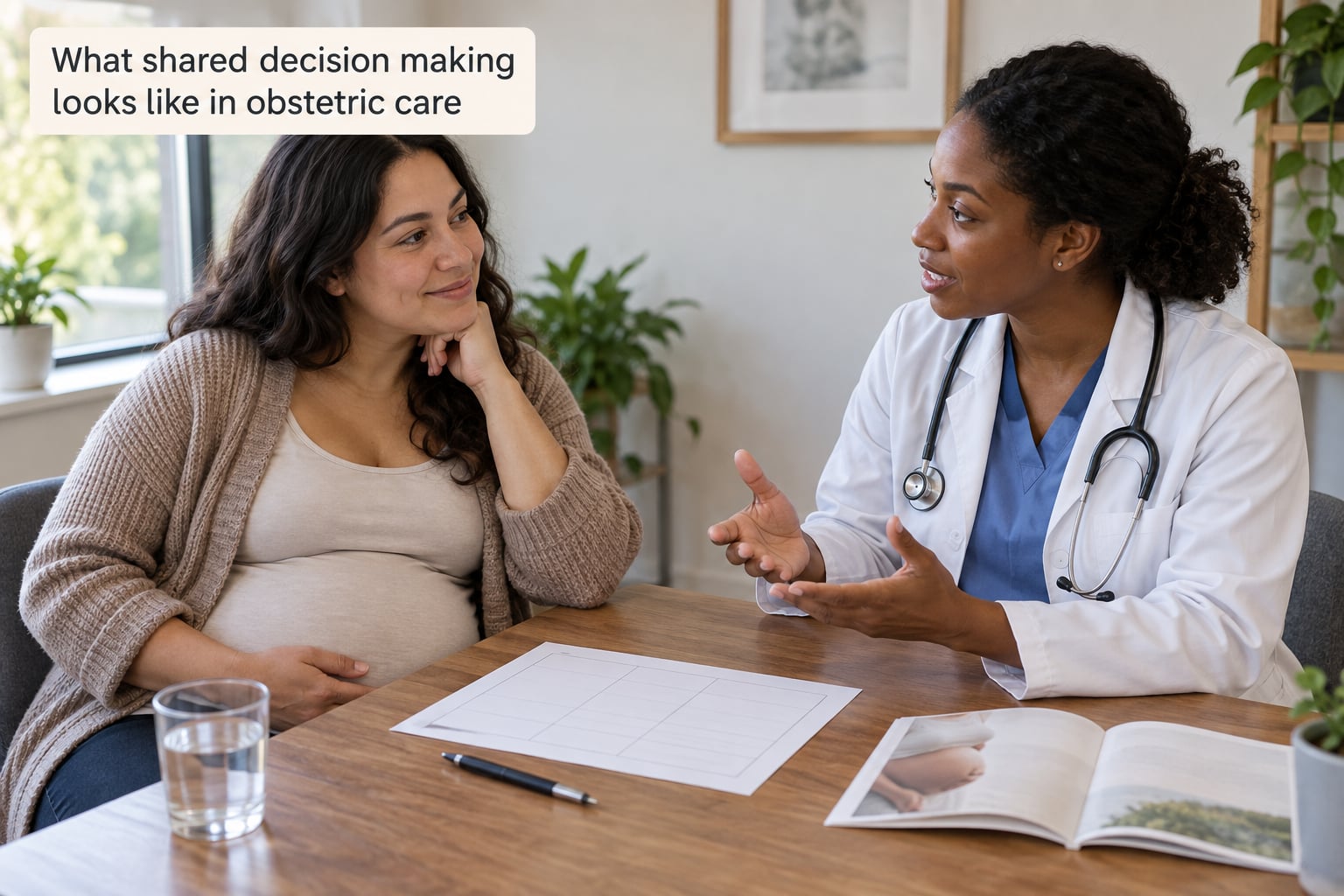 What shared decision making looks like in obstetric care