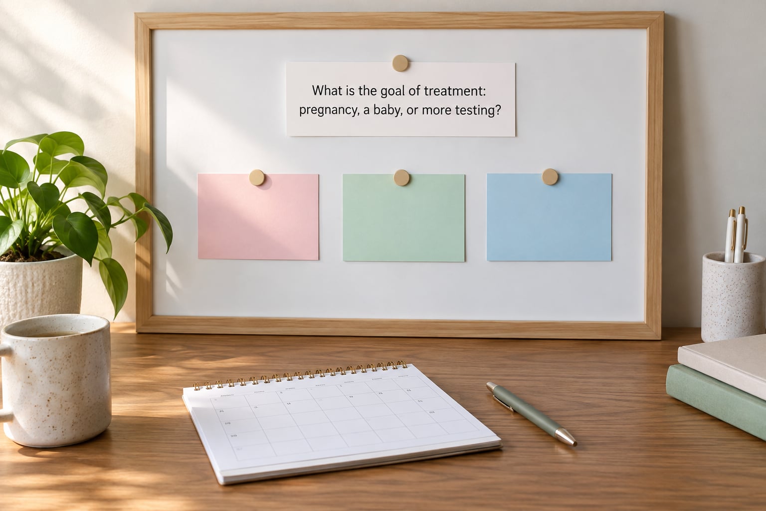 What is the goal of treatment: pregnancy, a baby, or more testing?