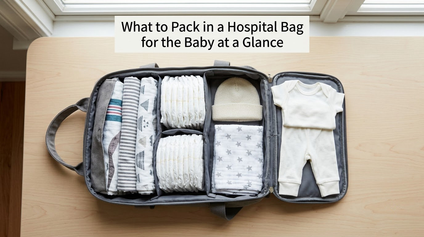 What to Pack in a Hospital Bag for the Baby at a Glance